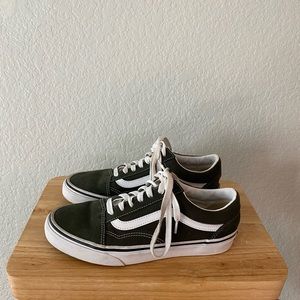 Vans “Old Skool” army green low tops size 7.5 in womens